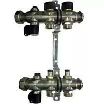 Коллектор Oventrop "Multidis SF" на 2 контура с регулирующими вставками