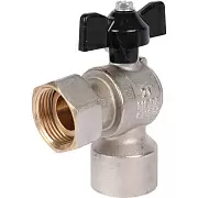 Кран шаровой Stout с накидной гайкой угловой, ВР/накидная гайка, ручка бабочка 3/4"x3/4"