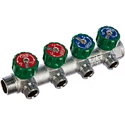 Регулируемый коллектор Far Multifar 3/4" с 4 отводами 1/2" НР