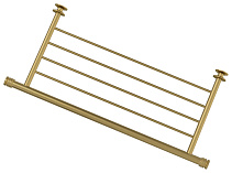 Полка прямая 4П (L - 470 мм) н/ж для ДР "СУНЕРЖА" (Состаренная ЛАТУНЬ)