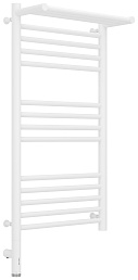 Полотенцесушитель электрический Сунержа Богема с полкой 3.0 800х400 / МЭМ левый Матовый белый