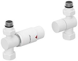 Автоматический терморегулятор Сунержа прямой 1/2" НР х 3/4" НГ (матовый белый - белый)