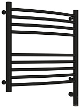 Полотенцесушитель электрический Сунержа Богема 3.0 выгнутая 500х500  МЭМ правый Матовый чёрный