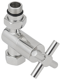 Вентиль Сунержа прямой (крест) G 1/2" НР х G 3/4" НГ (Матовая Шампань)