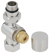 Вентиль Сунержа прямой (под шестигранник) G 1/2" НР х G 3/4" НГ (Матовая Шампань)