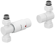 Автоматический терморегулятор Сунержа прямой 1/2" НР х 3/4" НГ (белый)