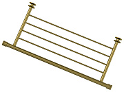 Полка прямая 4П (L - 470 мм) н/ж для ДР "СУНЕРЖА" (Состаренная бронза)