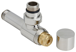 Вентиль Сунержа угловой (под шестигранник) G 1/2" НР х G 1/2" НР (Шампань)