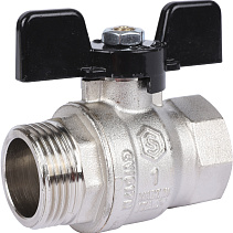 Кран шаровой Stout стандартнопроходной, ВР/НР, ручка бабочка 1"