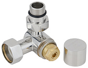 Вентиль Сунержа 3D правый (под шестигранник) G 1/2" НР х G 3/4" НГ (Шампань)