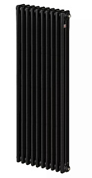 Стальной трубчатый радиатор Zehnder Charleston 3180/10 секций с боковой подводкой N1270 3/4" чёрный 