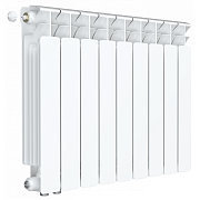 Радиатор биметалл Rifar Base Ventil 500 / 9 секций, нижнее левое подключение