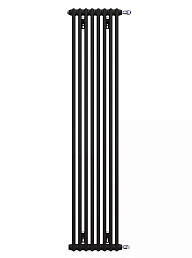 Стальной трубчатый радиатор Zehnder Charleston 2180/10 секций с боковой подводкой N1270 3/4" чёрный 