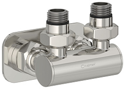 Модуль Сунержа 2х1/2" угловой EU50 (Без покрытия)
