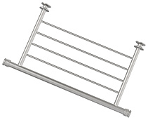 Полка прямая 4П (L - 370 мм) н/ж для ДР "СУНЕРЖА" (Сатин)