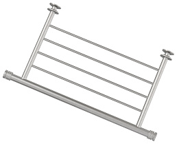 Полка прямая 4П (L - 370 мм) н/ж для ДР "СУНЕРЖА" (Сатин)