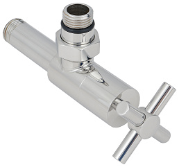 Вентиль Сунержа угловой (крест) G 1/2" НР х G 1/2" НР (Шампань)