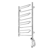 Электрический полотенцесушитель Domoterm с тэном Офелия П12 500x1000 ER, хром