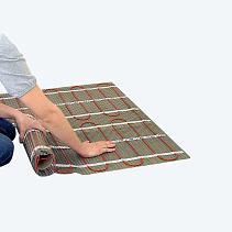 Монтаж нагревательного мата для тёплого пола, м2