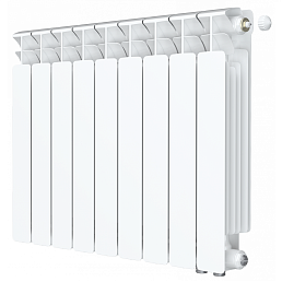 Радиатор биметалл Rifar Base Ventil 500 / 9 секций, нижнее правое подключение