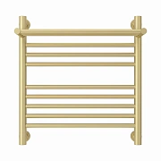 Водяной полотенцесушитель Сунержа Богема с полкой + 500х500 матовая шампань