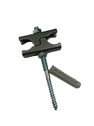 Держатель для трубчатых радиаторов Arbonia, L=130 мм, чёрный RAL 9015