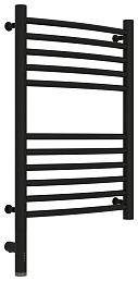 Полотенцесушитель электрический Сунержа Богема 3.0 выгнутая 600х400  МЭМ левый Матовый чёрный