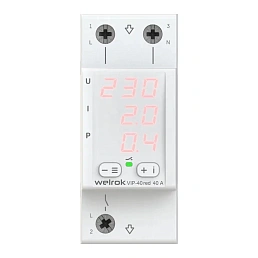 Реле напряжения с контролем тока Welrok VIP-40 red