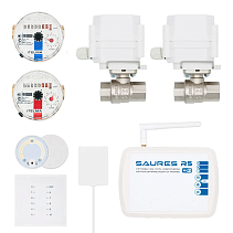 Защита от протечки SAURES Wi-Fi Радио G-LOCK 1/2" + счетчики