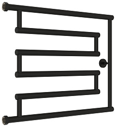 Водяной полотенцесушитель Сунержа High-Tech model L+ 500х650 матовый черный