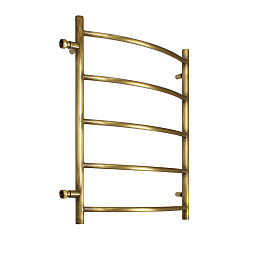 Водяной полотенцесушитель Domoterm из латуни в цвете античная бронза Калипсо П5 500x700-500 АБР с бо