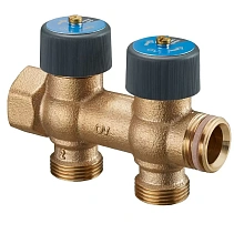 Коллектор Oventrop "Multidis R" на 2 отвода 3/4 EK для водоснабжения с функцией отключения