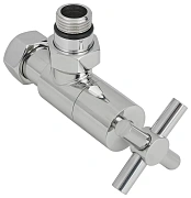 Вентиль Сунержа угловой (крест) G 1/2" НР х G 3/4" НГ (Шампань)