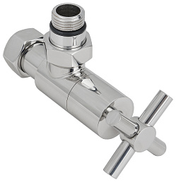 Вентиль Сунержа угловой (крест) G 1/2" НР х G 3/4" НГ (Шампань)