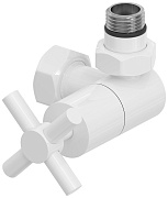 Вентиль Сунержа 3D правый (крест) G 1/2" НР х G 3/4" НГ (Белый)