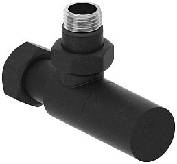 Вентиль Сунержа угловой (цилиндр) G 1/2" НР х G 3/4" НГ (Тёмный титан муар)