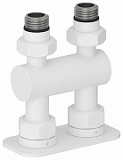 Модуль Сунержа 2х1/2" прямой EU50 (Матовый белый)